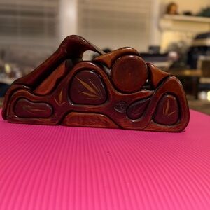 HandCrafted JigSaw Puzzle Trinket Stash Or Jewelry Box With Unique Leaf Design